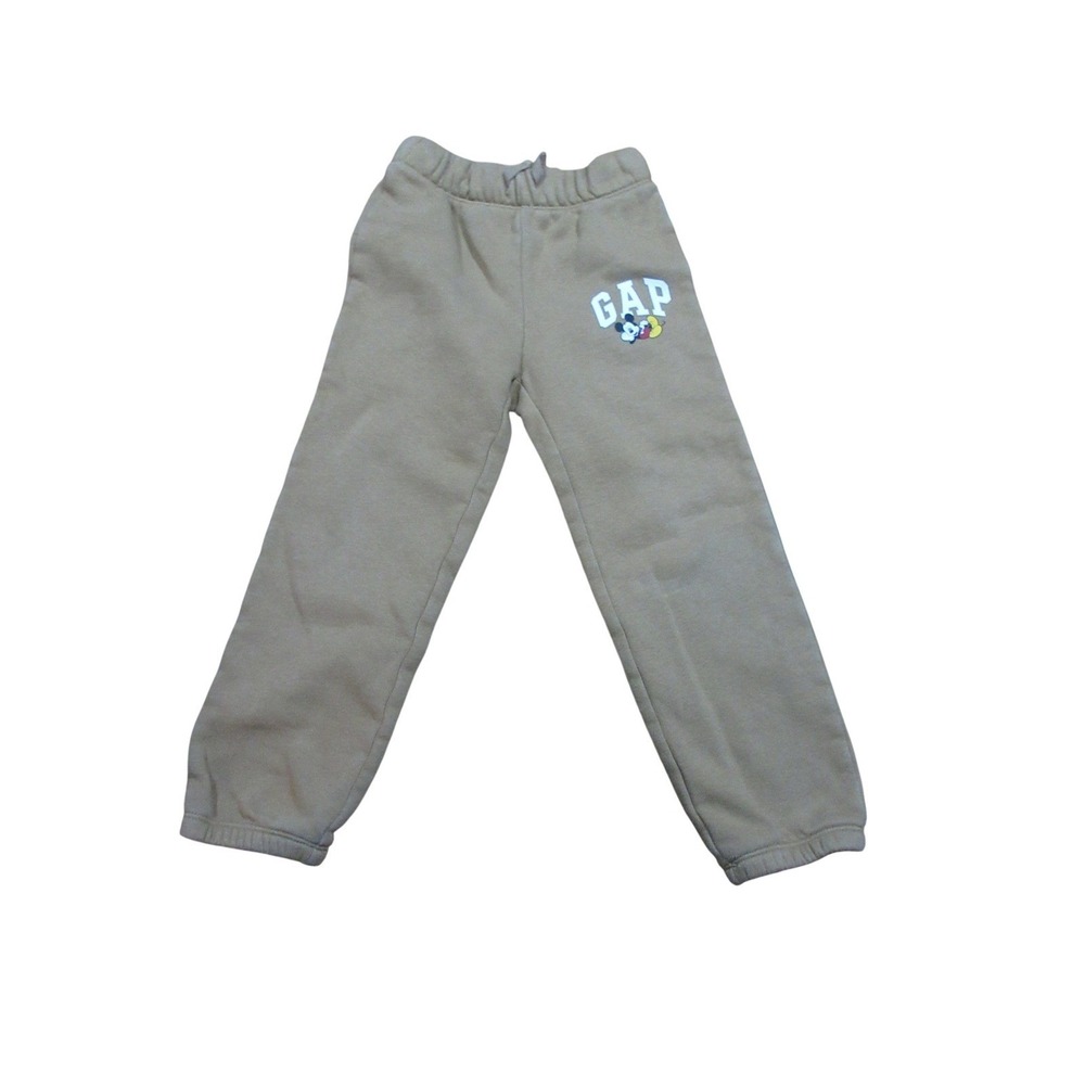 Gap x Disney Mickey Mouse Khaki Tan Sweatpants Kids Toddler 5 Years Joggers